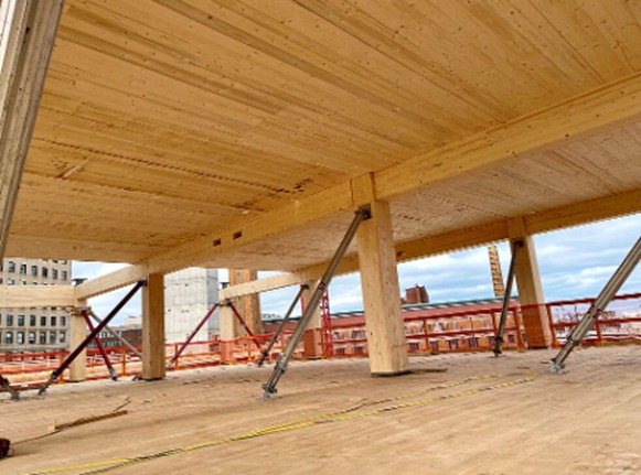 Estructura comercial de madera para edificio de gran escala